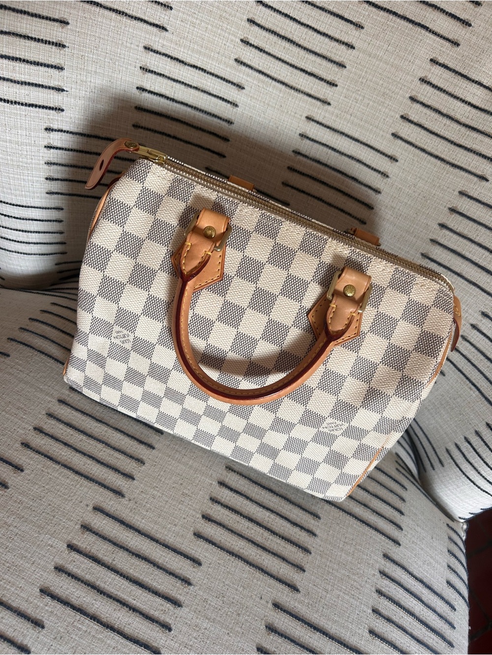 Authentic Louis Vuitton Damier Azur Speedy 25